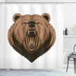 Angry Scary Face Mascot Shower Curtain Shower Curtain