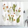 Doodle Cacti Flora Shower Curtain Shower Curtain