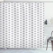 Flowers With Dotted Lines Shower Curtain Shower Curtain