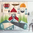 Hiking And Climbing Shower Curtain Shower Curtain