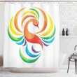 Rainbow Toned Bird Shower Curtain Shower Curtain