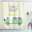 Lets Travel Message Shower Curtain Shower Curtain