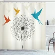 Dandelion And Swallows Shower Curtain Shower Curtain