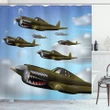 Aircrafts Up In Air Shower Curtain Shower Curtain
