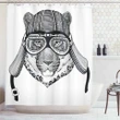 Hipster Cat Modern Design Shower Curtain Shower Curtain