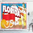 Pin-up Girl And Oranges Shower Curtain Shower Curtain