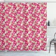 Nostalgic Hibiscus Flowers Shower Curtain Shower Curtain