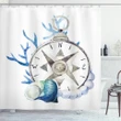Watercolor Nautical Shower Curtain Shower Curtain