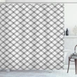 Monochrome And Diagonal Shower Curtain Shower Curtain