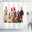 Team Of Pets Panting Shower Curtain Shower Curtain