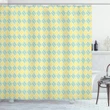 Pastel Geometric Dotted Shower Curtain Shower Curtain