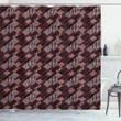 Geometric Retro Shower Curtain Shower Curtain