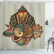 Abstract Seashell Art Shower Curtain Shower Curtain
