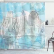 Abstract City Silhouette Shower Curtain Shower Curtain
