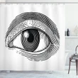 Geometric Circular Pattern Shower Curtain Shower Curtain