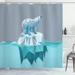 Fractal Bear Iceberg Shower Curtain Shower Curtain