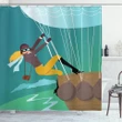 Vintage Explorer Woman Shower Curtain Shower Curtain