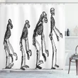Evolution Theme Ape To Man Shower Curtain Shower Curtain