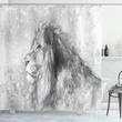 Sketch Safari Lion Shower Curtain Shower Curtain