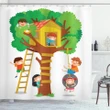 Boys Girl In A Tree House Shower Curtain Shower Curtain