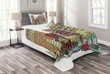 Cityscape Grunge Art Printed Bedspread Set Home Decor