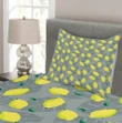 Monstera Deliciosa Leaf Pattern Printed Bedspread Set Home Decor