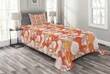 Retro Orchid Bouquet Pattern Printed Bedspread Set Home Decor