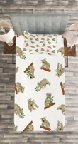 Baby Koala Pattern Printed Bedspread Set Home Decor