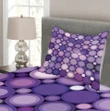 Geometric Violet Circles Printed Bedspread Set Home Decor