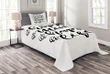 Positive Happy Mind And Life Pattern Printed Bedspread Set Home Decor
