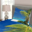 Caribbean Relaxing Tropic Pattern Printed Bedspread Set Home Decor