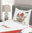 Cartoon Kingdom Dragon Pattern Printed Bedspread Set Home Decor