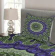 Mandala Leaves Printed Bedspread Set Home Decor