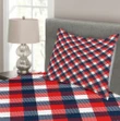 Houndstooth Stripes Overlap Pattern Printed Bedspread Set Home Decor