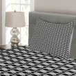 Monochrome Curve Printed Bedspread Set Home Decor