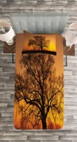 Old Oak At Sunset View Printed Bedspread Set Home Decor