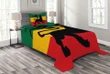 Judah Lion Reggae Flag Pattern Printed Bedspread Set Home Decor