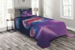 Jellyfish Purple And Black Printed Bedspread Set Home Decor