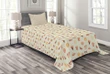 Vacation Concept Printed Bedspread Set Home Decor