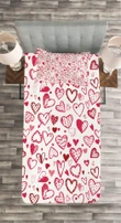 Valentine Hearts Arrow Pattern Printed Bedspread Set Home Decor