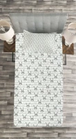 Bunnies And Raining Clouds Printed Bedspread Set Home Decor