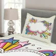 Colorful Cloud Burst Pattern Printed Bedspread Set Home Decor