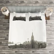 Aerial View Of The City Printed Bedspread Set Home Decor
