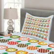 Retro Polka Dots Colorful Pattern Printed Bedspread Set Home Decor