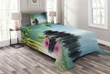 Hibiscus Bamboo On Water Pattern Printed Bedspread Set Home Decor