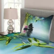 Hibiscus Bamboo On Water Pattern Printed Bedspread Set Home Decor