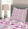 Watercolor Peonies Art Pattern Printed Bedspread Set Home Decor