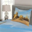 Saguaros Boulders Sunset Pattern Printed Bedspread Set Home Decor