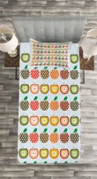 Retro Polka Dots Colorful Pattern Printed Bedspread Set Home Decor