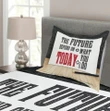 Wise Words Grungy Style Printed Bedspread Set Home Decor